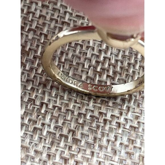 Kendra Scott Rose Quartz Ring Women’s Size 8 Gold Tone Stamped - Picture 6 of 10